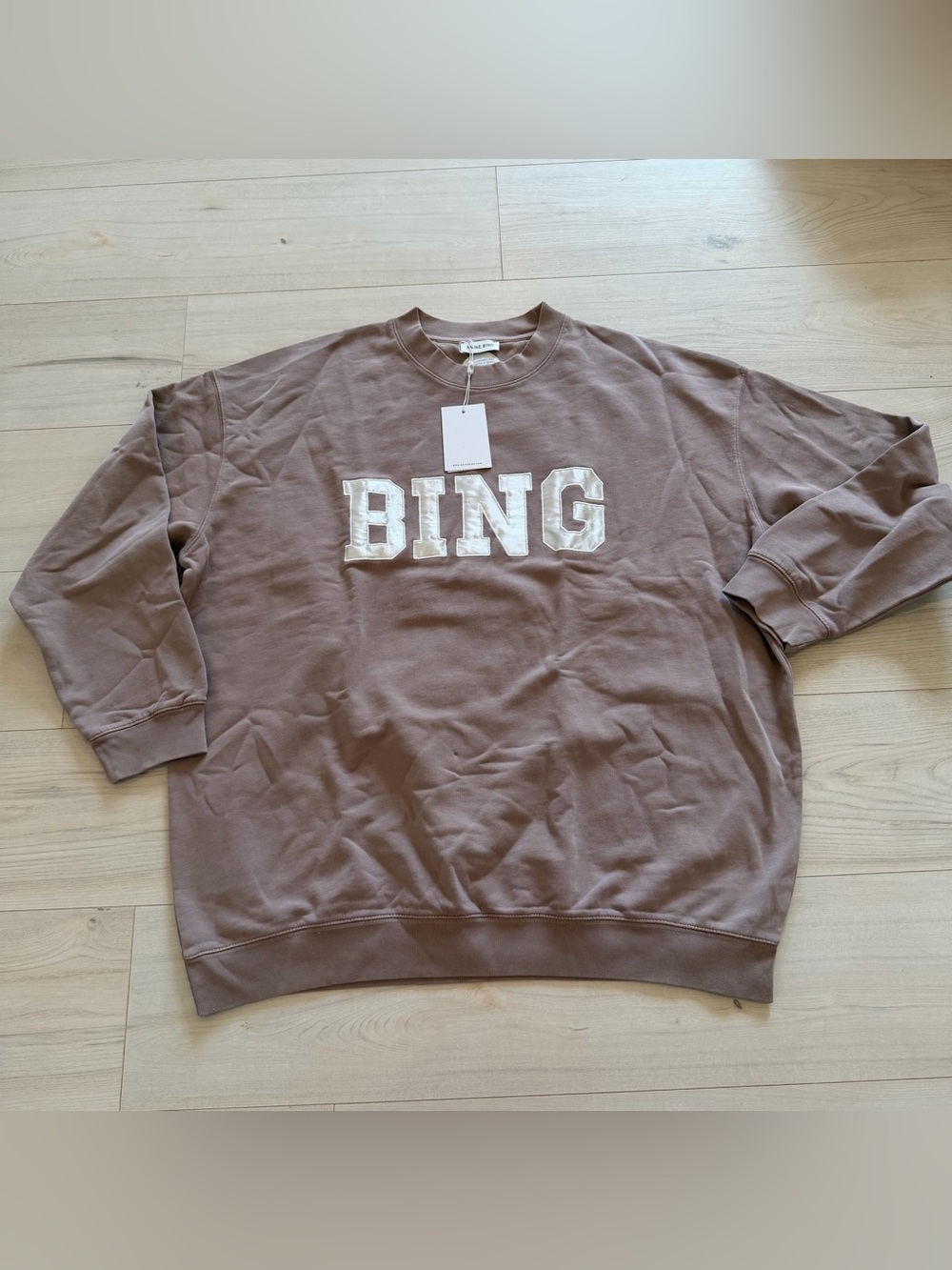 Anine Bing NWT BING Appliqué Crewneck Sweatshirt